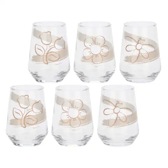 Set 6 bicchieri in vetro, Elegance Thun