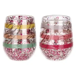 Set 2 tumbler con fenicotteri Eleganza Esotica Thun
