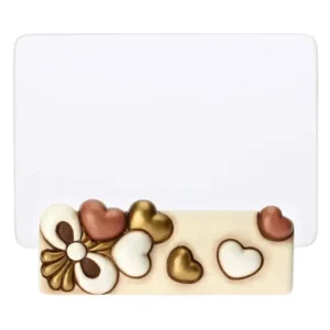 Portafoto con cuori in vetro e ceramica Angel Love, medio Thun