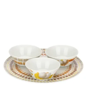 Set 3 ciotole con piatto, Tulipani Thun