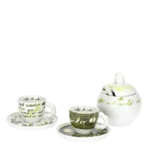 Set 2 Tazzine con Piattino e Zuccheriera, caffè al volo Thun
