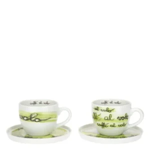 Set 2 Tazze Grandi latte con Piattino, caffè al volo Thun