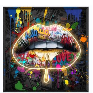 Palais Royal - Quadro Led Labbra Love 80x80