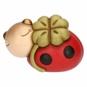 Coccinella Ella con quadrifoglio portafortuna in ceramica, media Thun