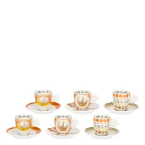 Set 6 Tazzine Espresso con piattino, Tulipani