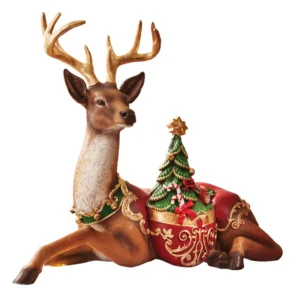 Brandani - Renna Maxi con Albero di natale in resina